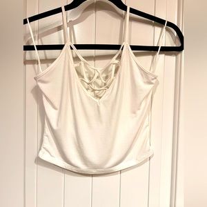 White cropped shirt by bear dance size S